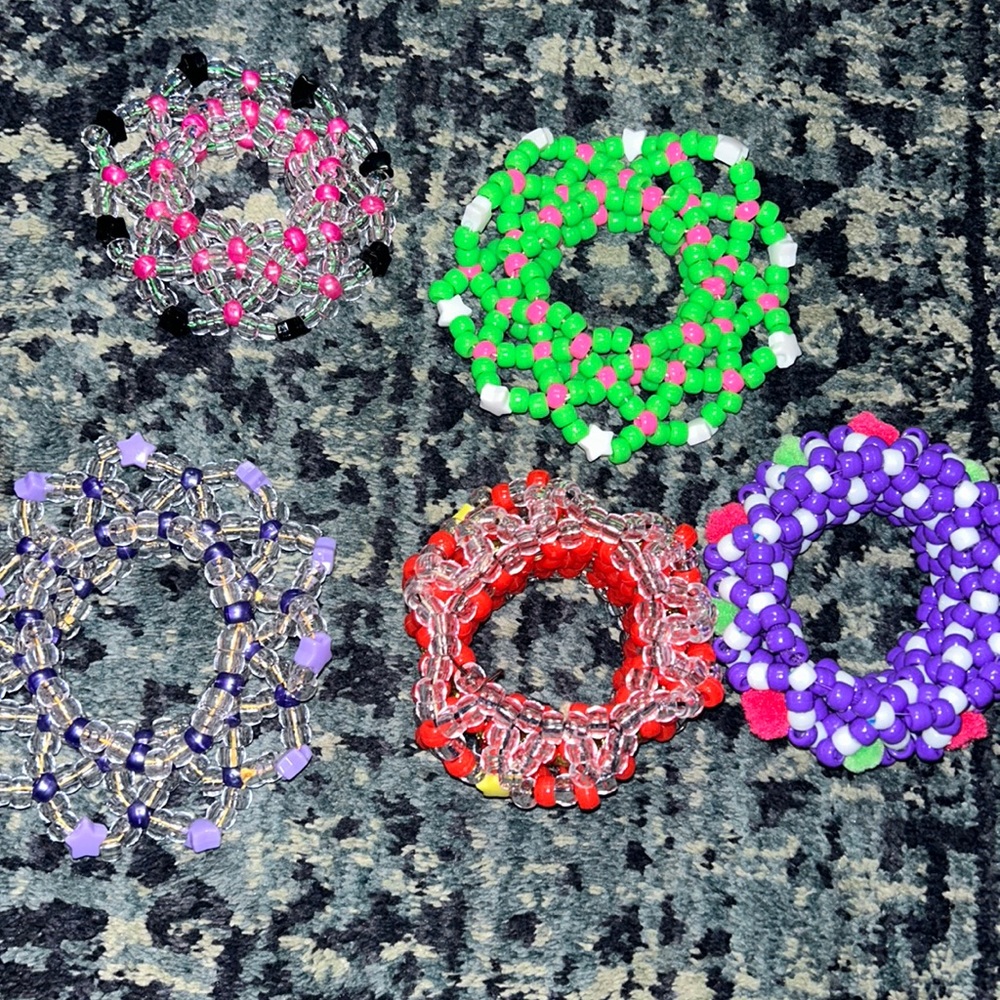 Pony/Kandi beaded cuff bracelet